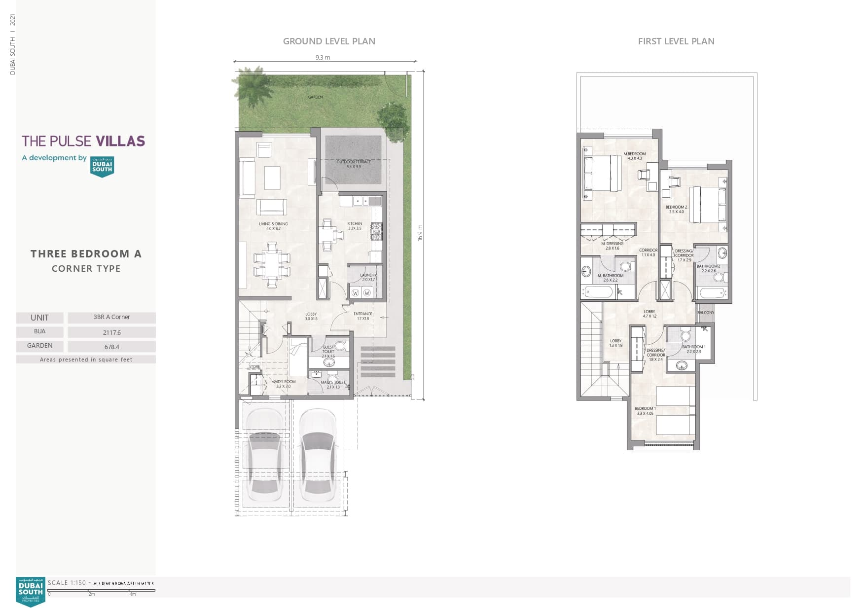 The Pulse Villas, 3-Bed Floor Plan, type: 3 Bedroom