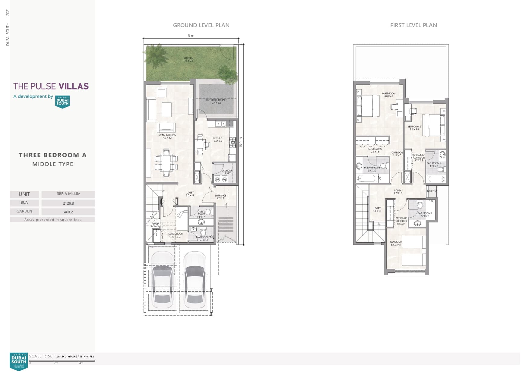 The Pulse Villas, 3-Bed Floor Plan, type: 3 Bedroom