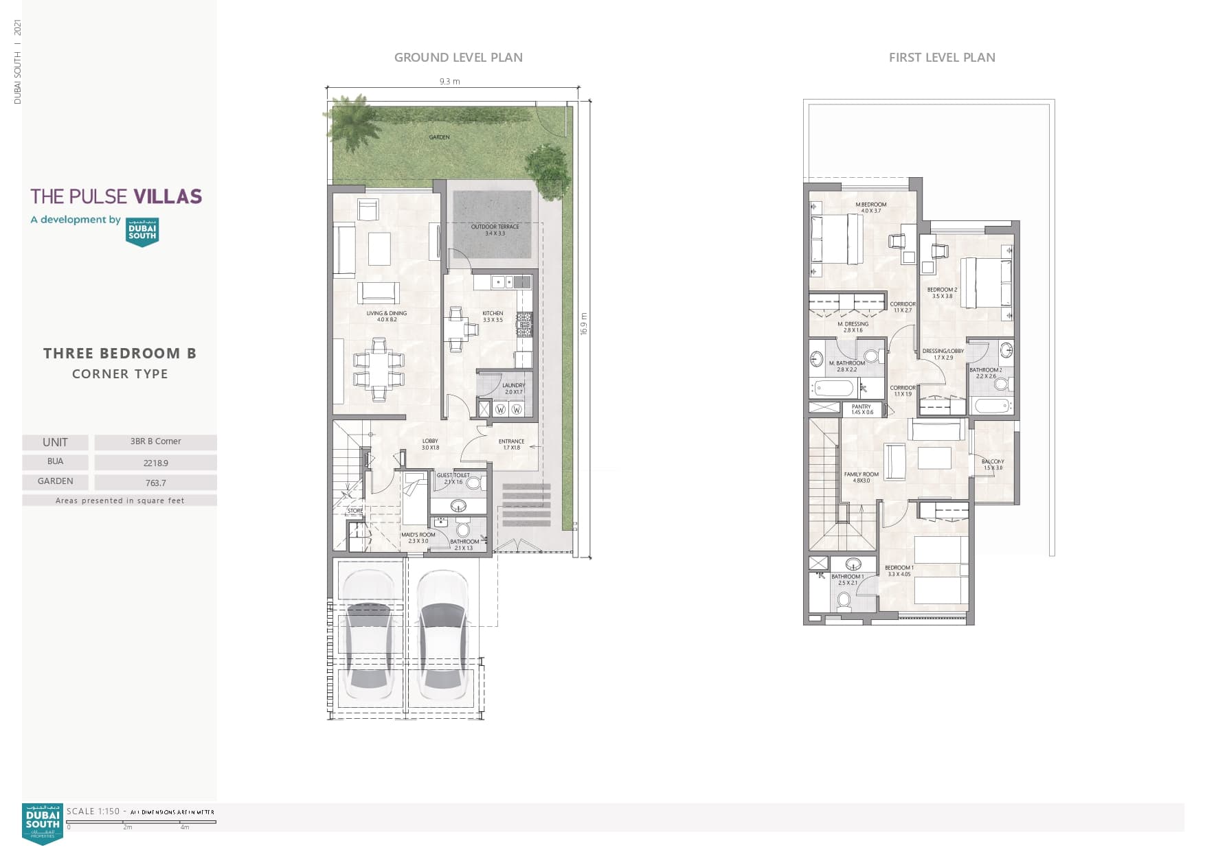 The Pulse Villas, 3-Bed Floor Plan, type: 3 Bedroom