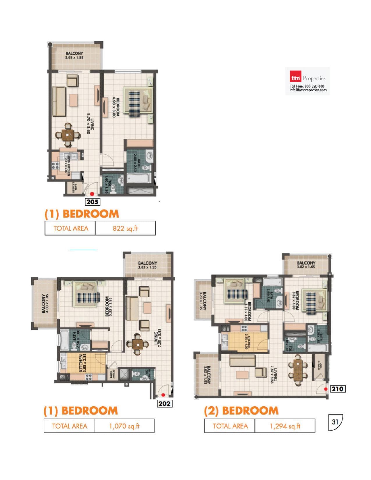 Queue Point, 2-Bed Floor Plan, type: R054-2BR