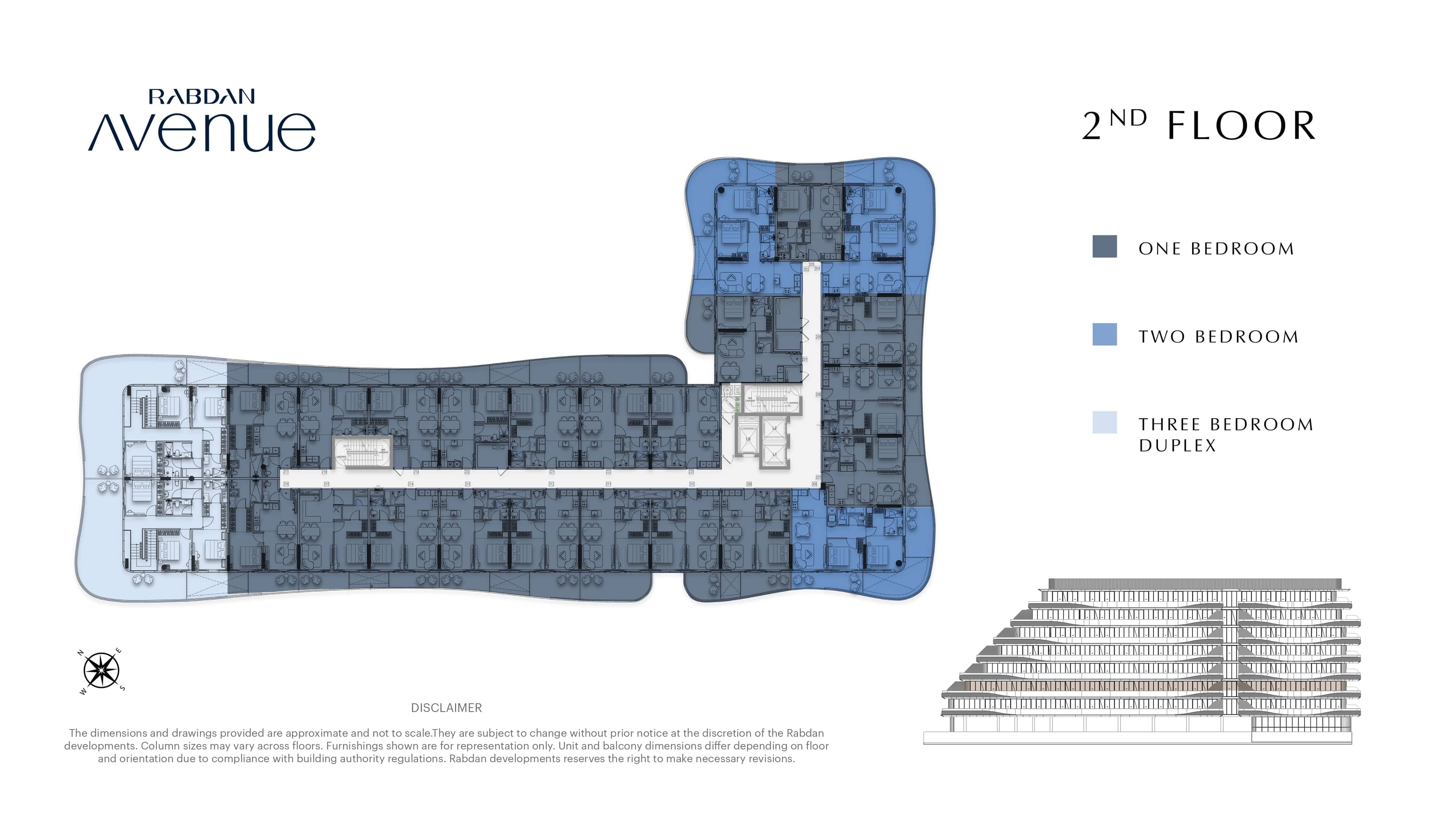 Rabdan Avenue, 2-Bed Floor Plan, type: 2 Bed