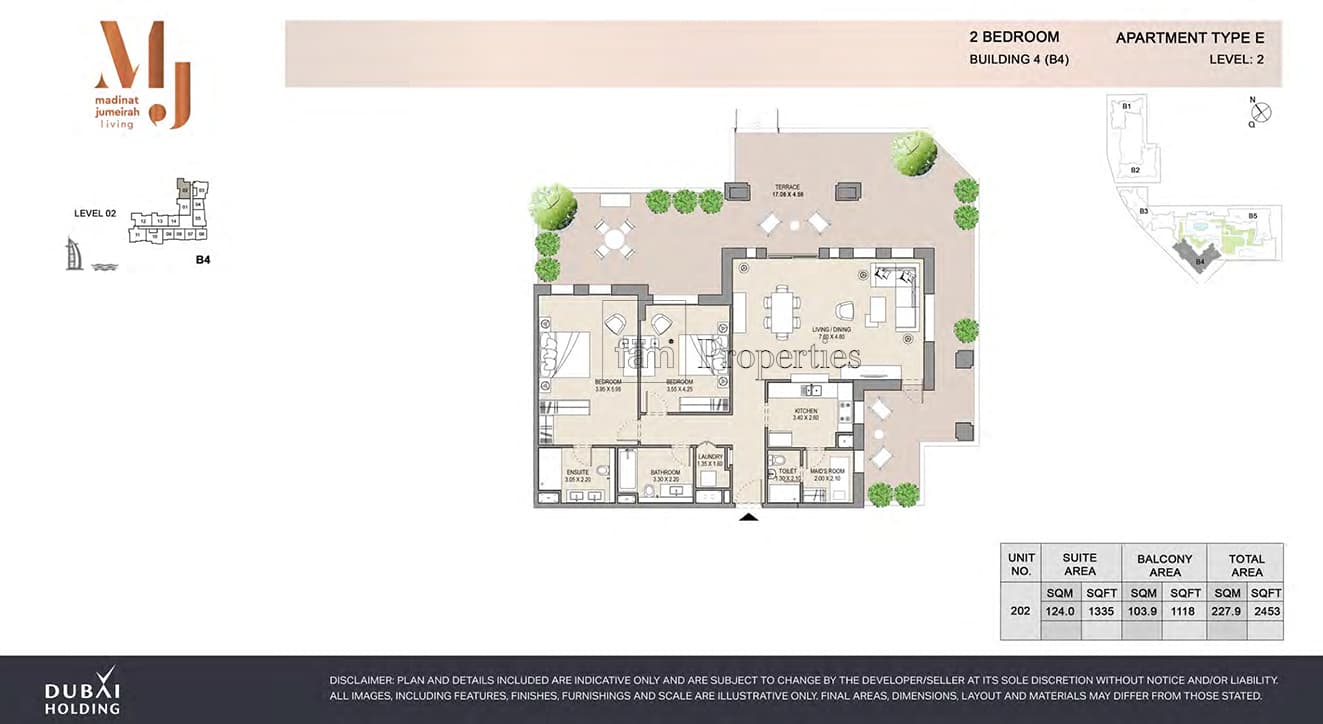 Madinat Jumeirah Living Rahaal 1, 2-Bed Floor Plan, type: 2 Bedroom