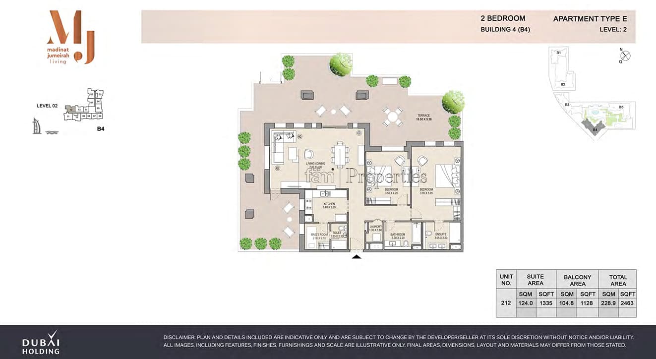 Madinat Jumeirah Living Rahaal 1, 2-Bed Floor Plan, type: 2 Bedroom