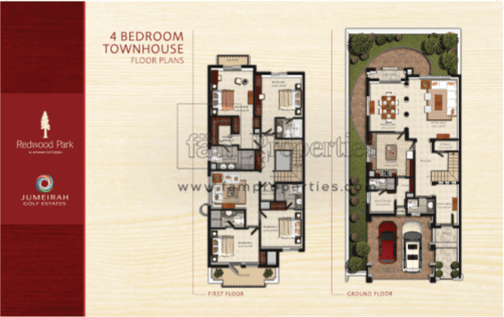 Redwood Park, 4-Bed Floor Plan, type: 4 Bedroom Townhouse