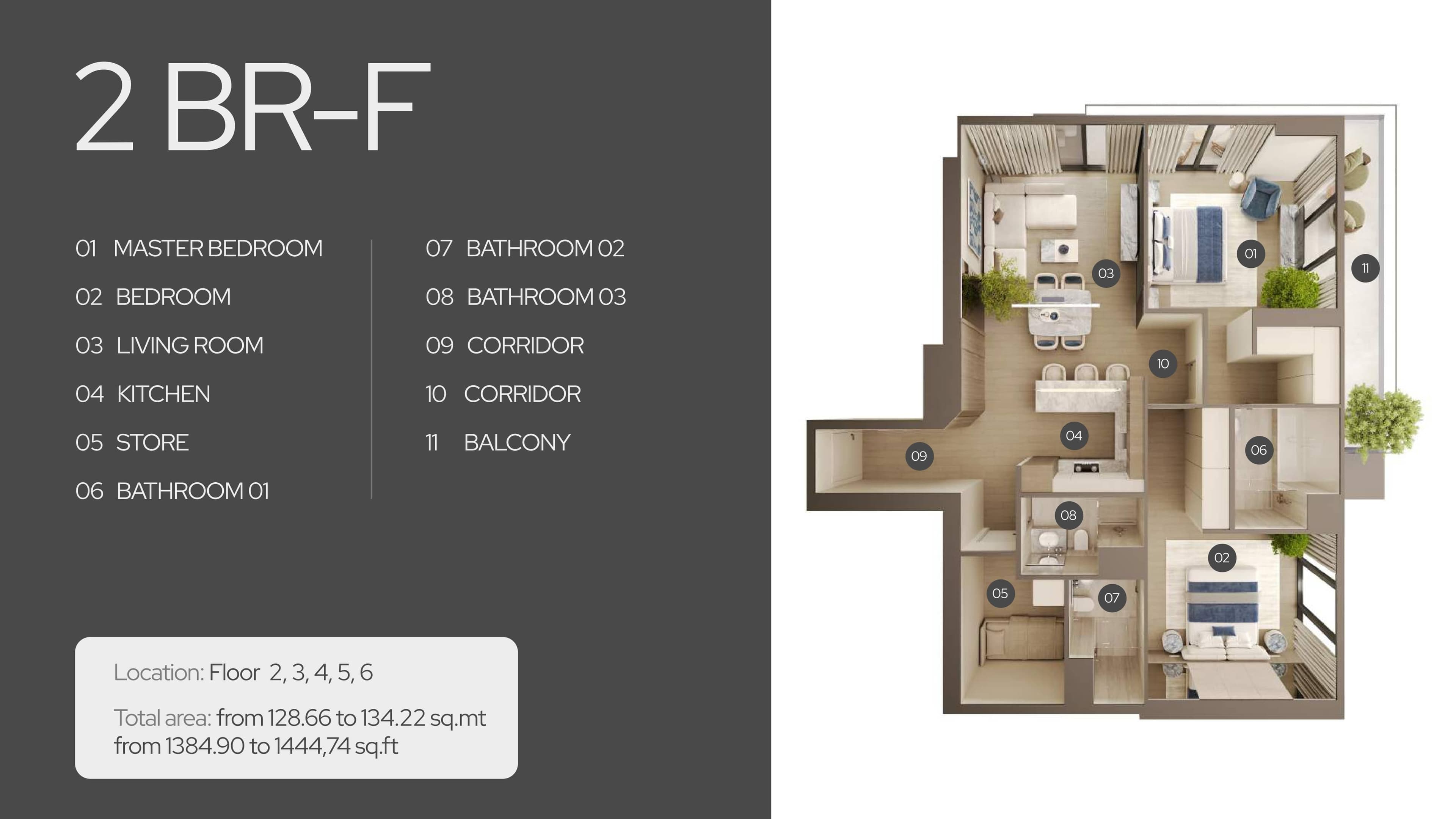 Regatta Residences, 2-Bed Floor Plan, type: 2 Bed