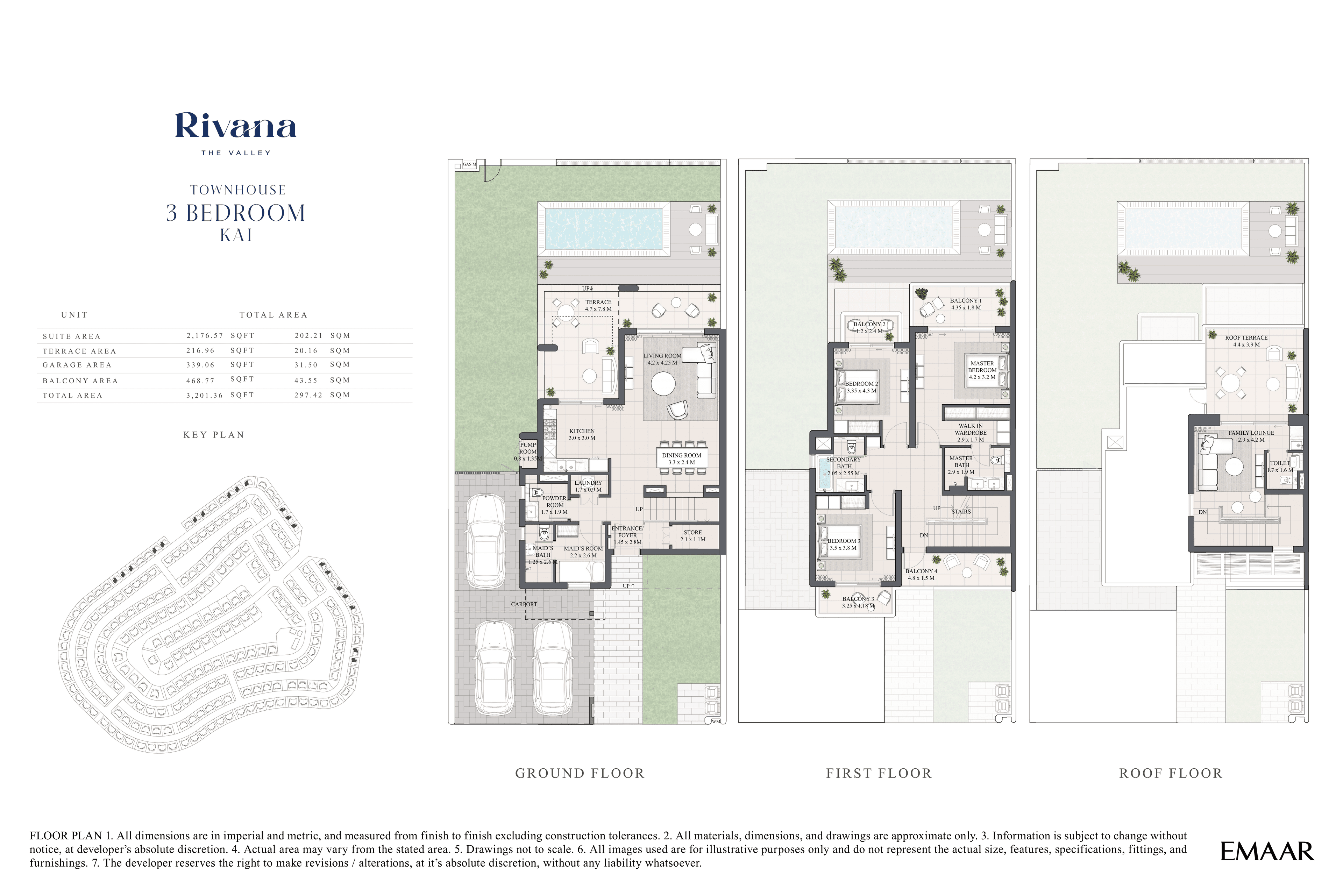 Rivana at the Valley, 3-Bed Floor Plan, type: