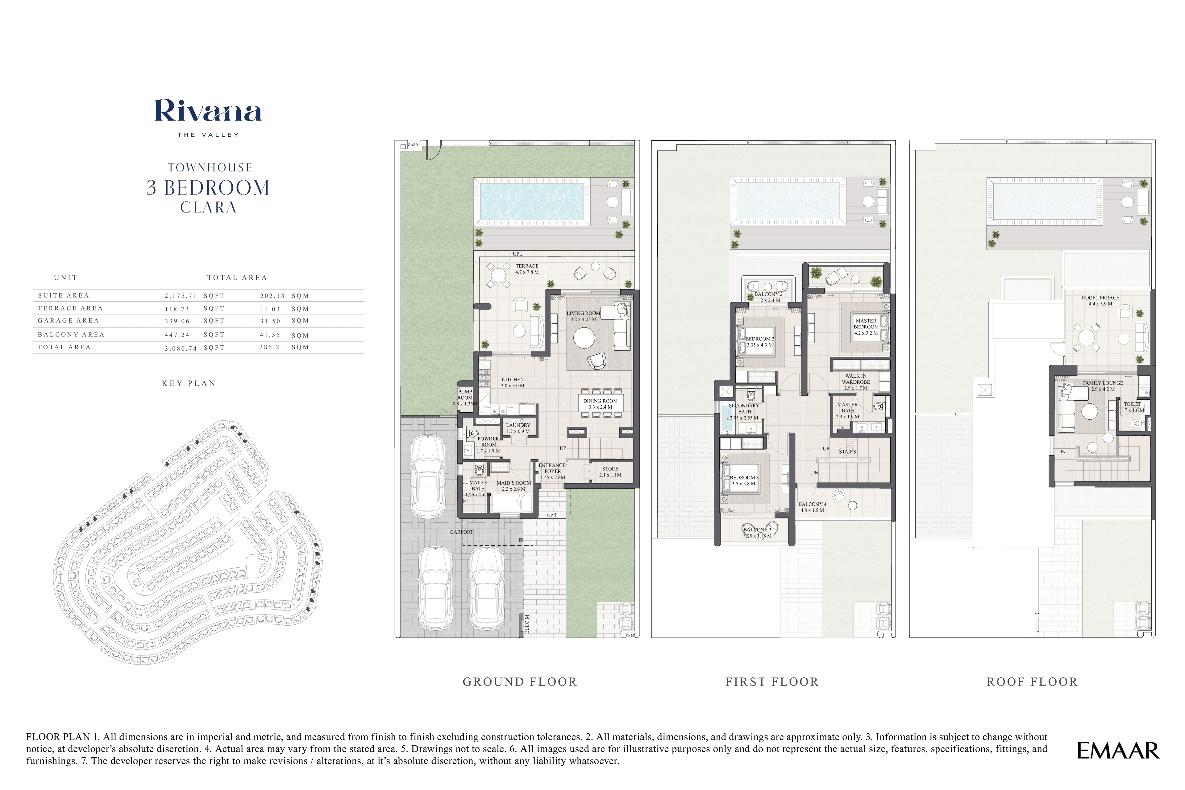 Rivana at the Valley, 3-Bed Floor Plan, type: