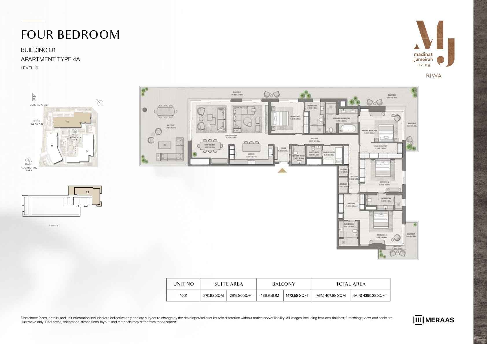 Riwa, 4-Bed Floor Plan, type: 4BR - TYPE 4A