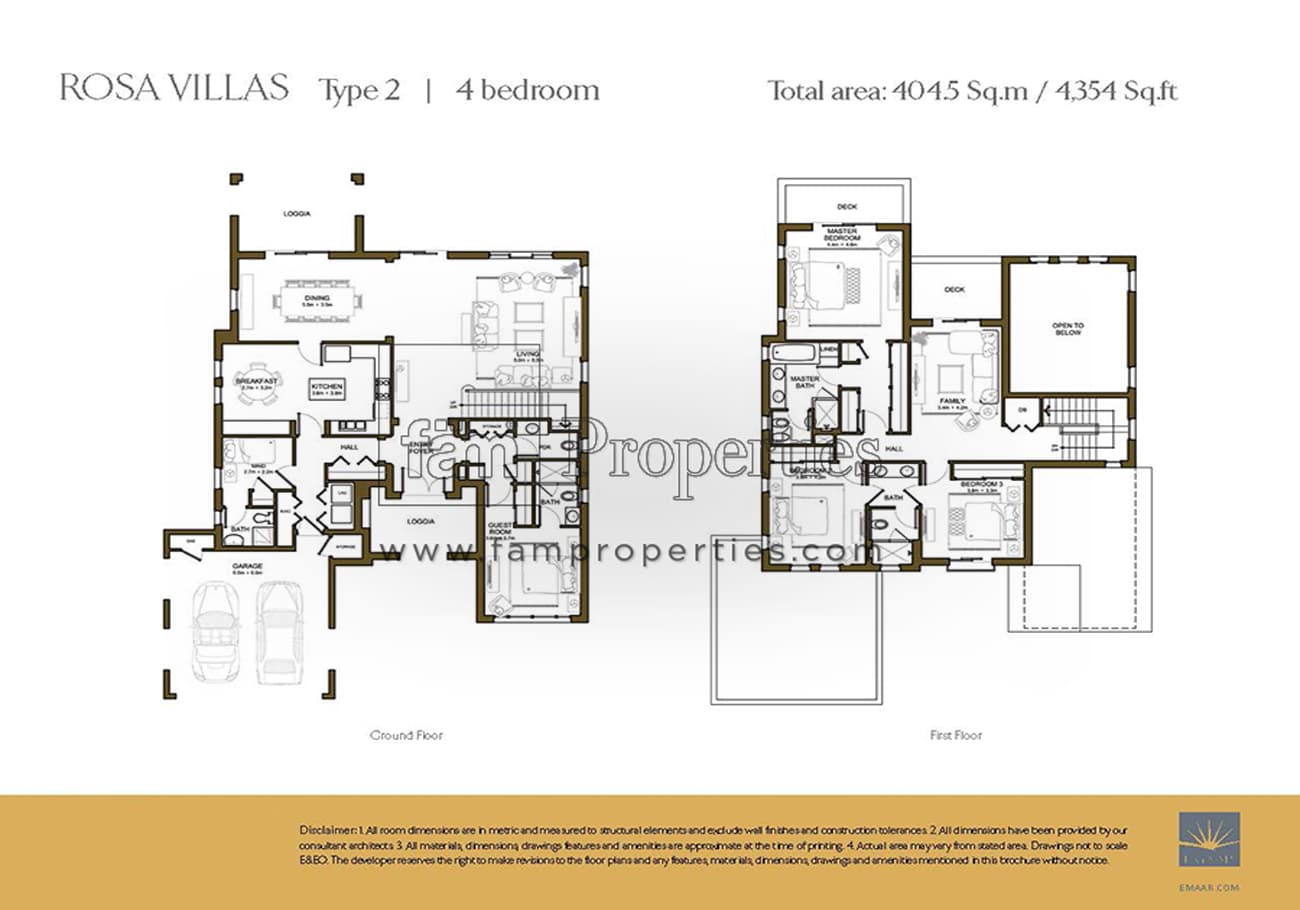 Rosa, 4-Bed Floor Plan, type: 4 Bedroom Type 2 with Maid's Room