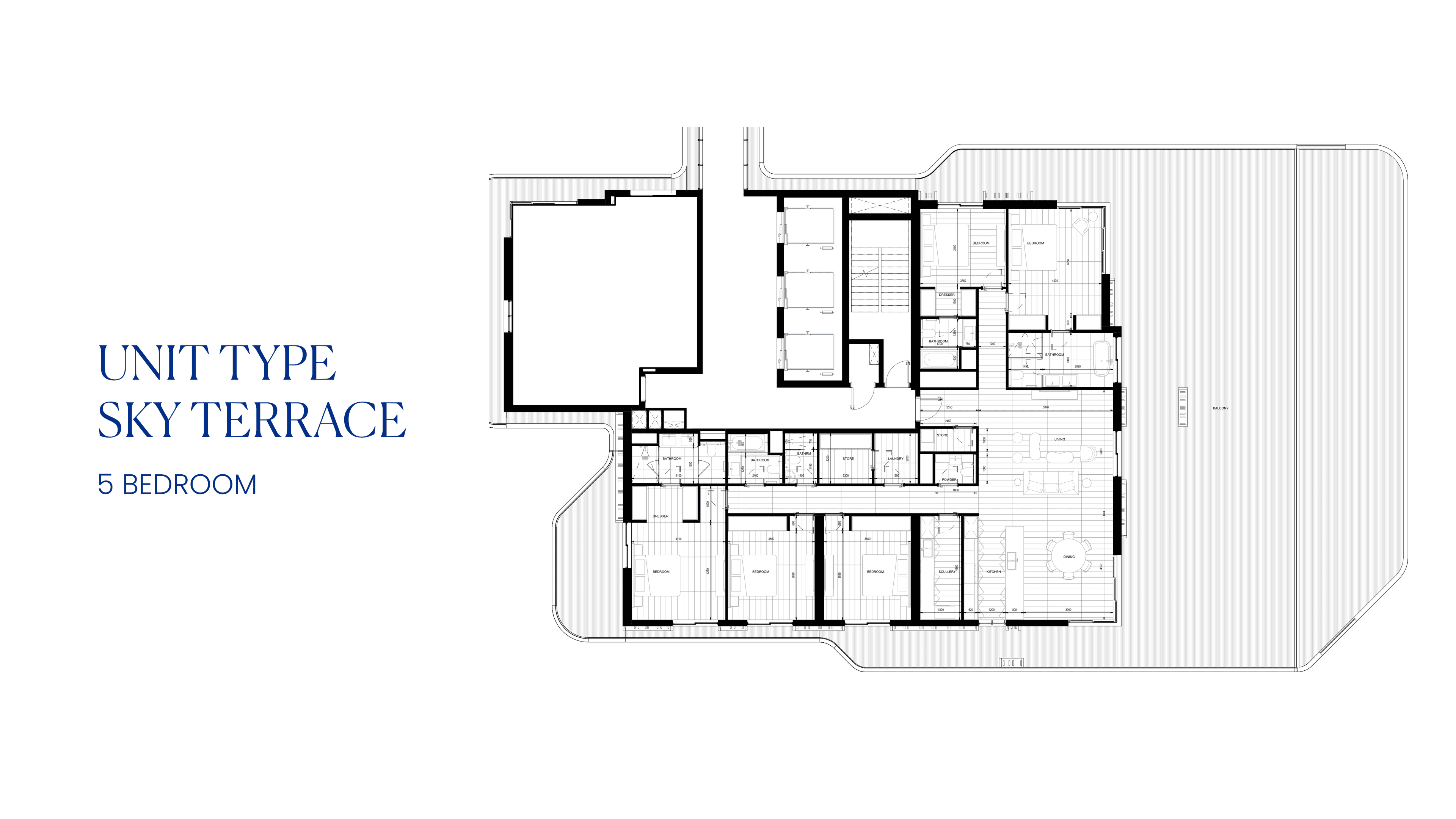 Rosso Bay, 5-Bed Floor Plan, type: