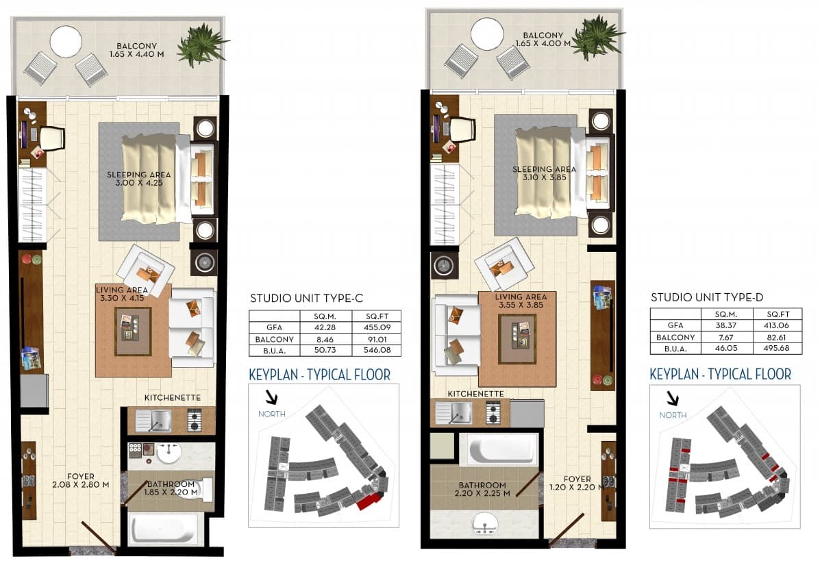 Royal Estates, 0-Bed Floor Plan, type: Studio