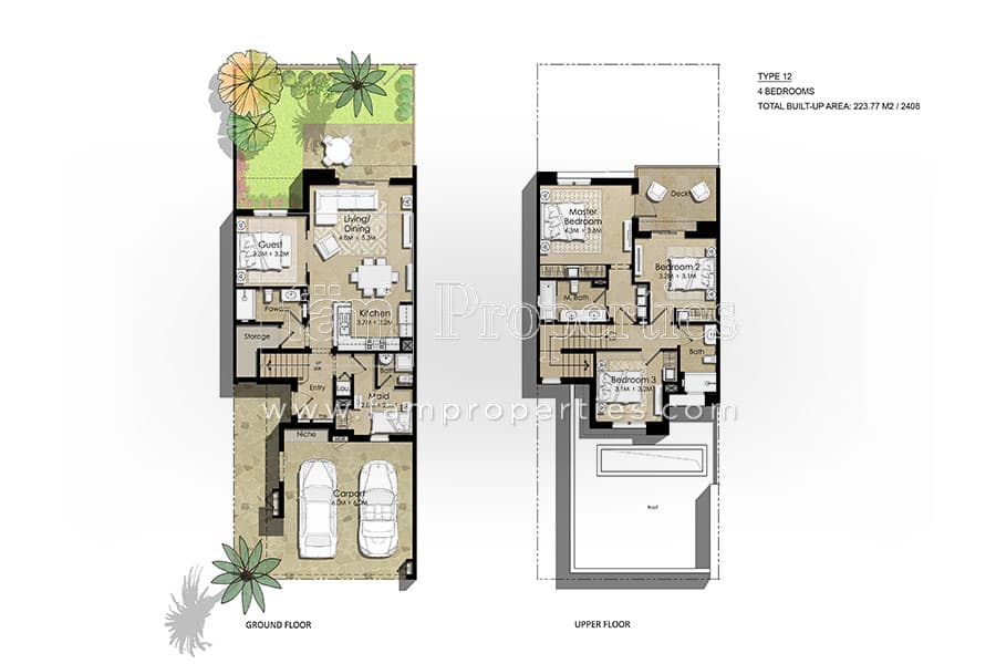 Safi Townhouses, 4-Bed Floor Plan, type: 4 Bedroom