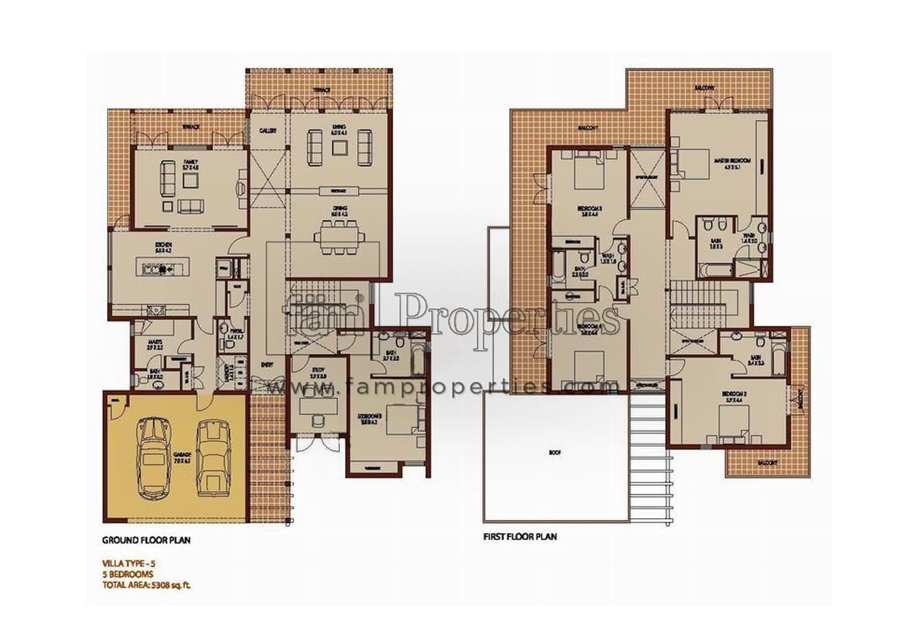 Saheel 1, 5-Bed Floor Plan, type: 5 Bedrooms Type 5