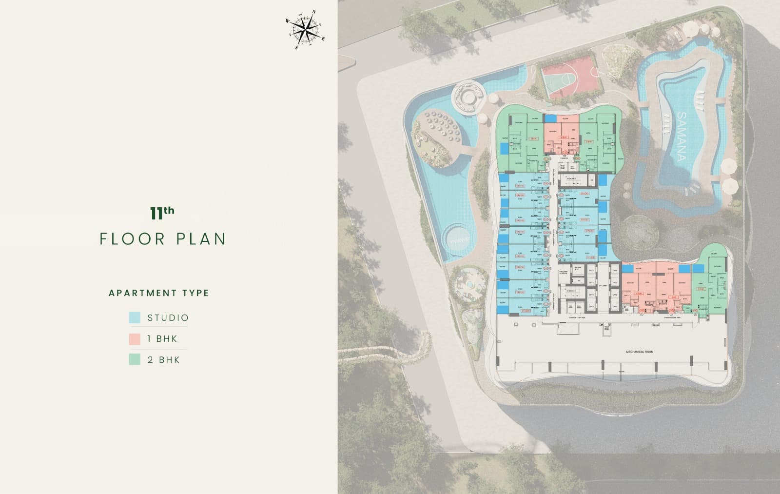 SAMANA Barari Views, 2-Bed Floor Plan, type: