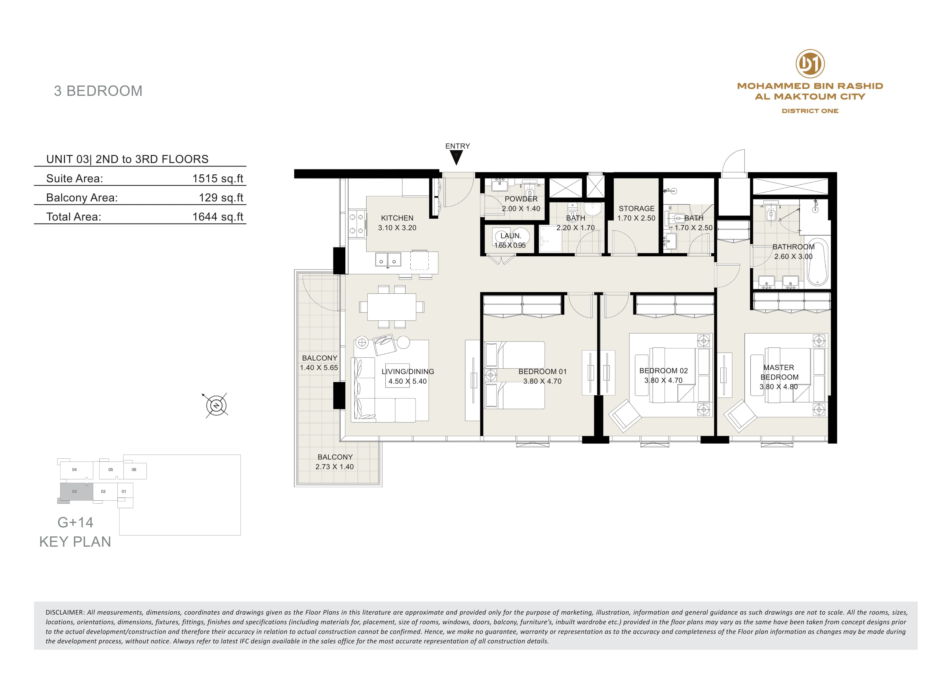 Seagull Point, 3-Bed Floor Plan, type: 3 Bedroom