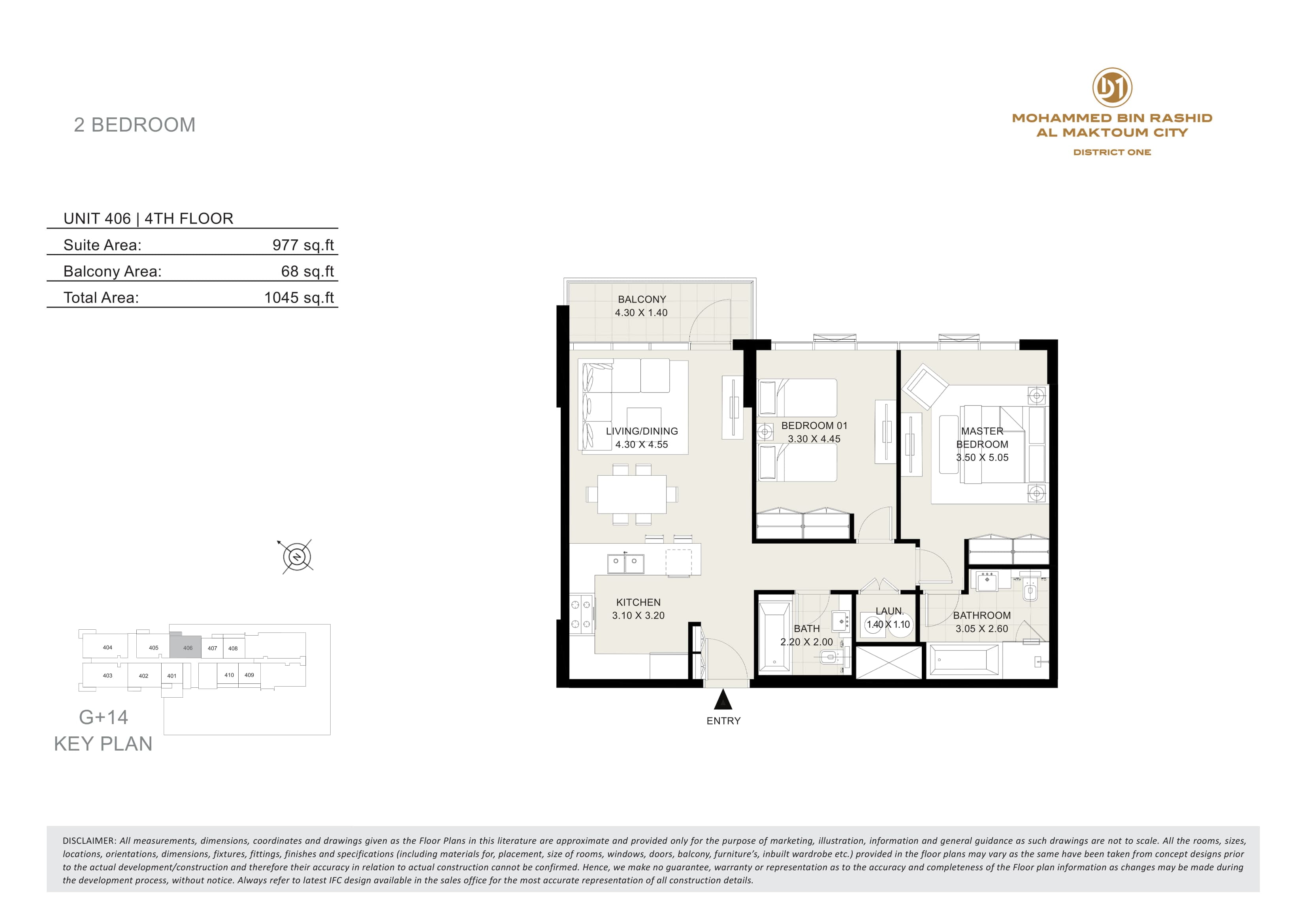Seagull Point, 2-Bed Floor Plan, type: 2 Bedroom