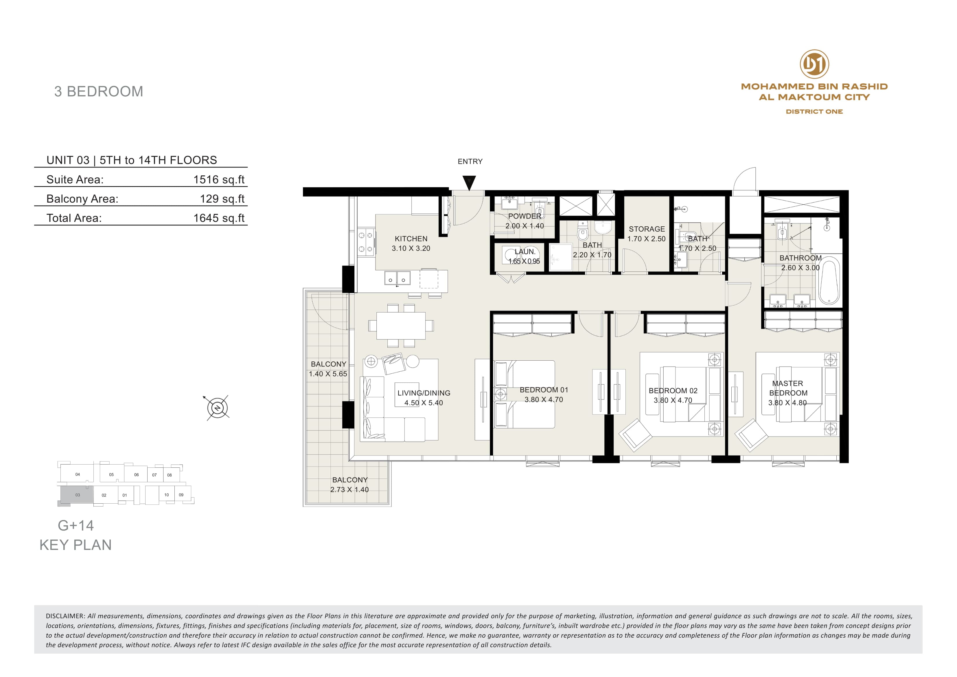 Seagull Point, 3-Bed Floor Plan, type: 3 Bedroom