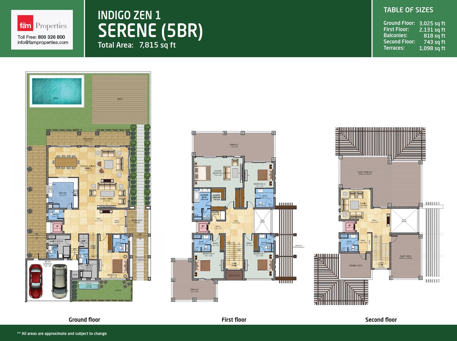 Serene Villas, 5-Bed Floor Plan, type: 5 Bedrooms Villa