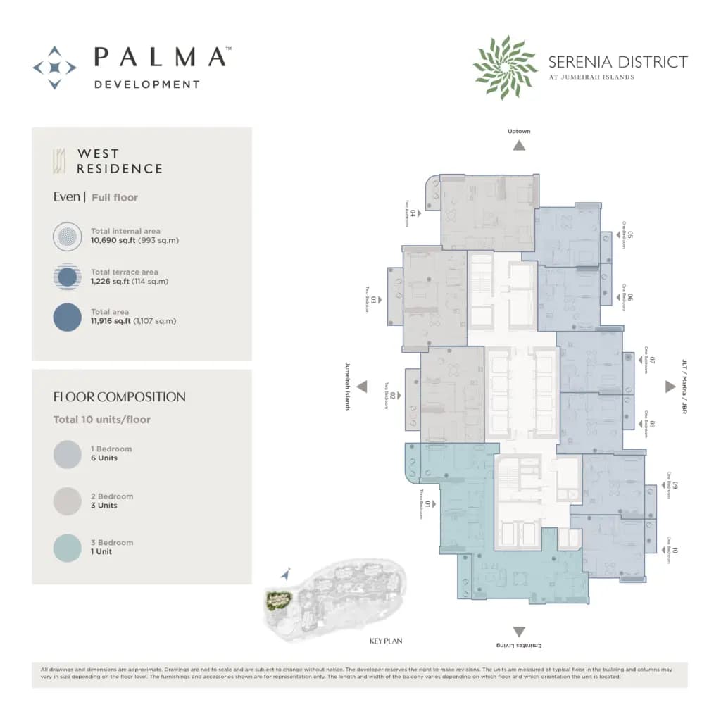 Serenia District, -Bed Floor Plan, type: Even - Full Floor