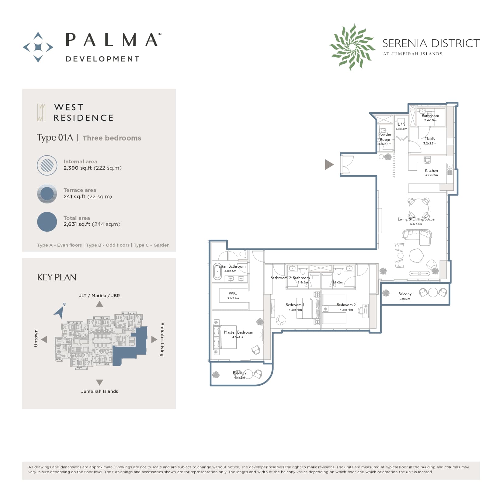 Serenia District, 3-Bed Floor Plan, type: 3 Bed