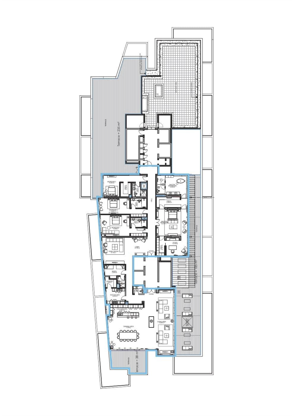 Serenia Residence (not in use), 5-Bed Floor Plan, type: Pent House