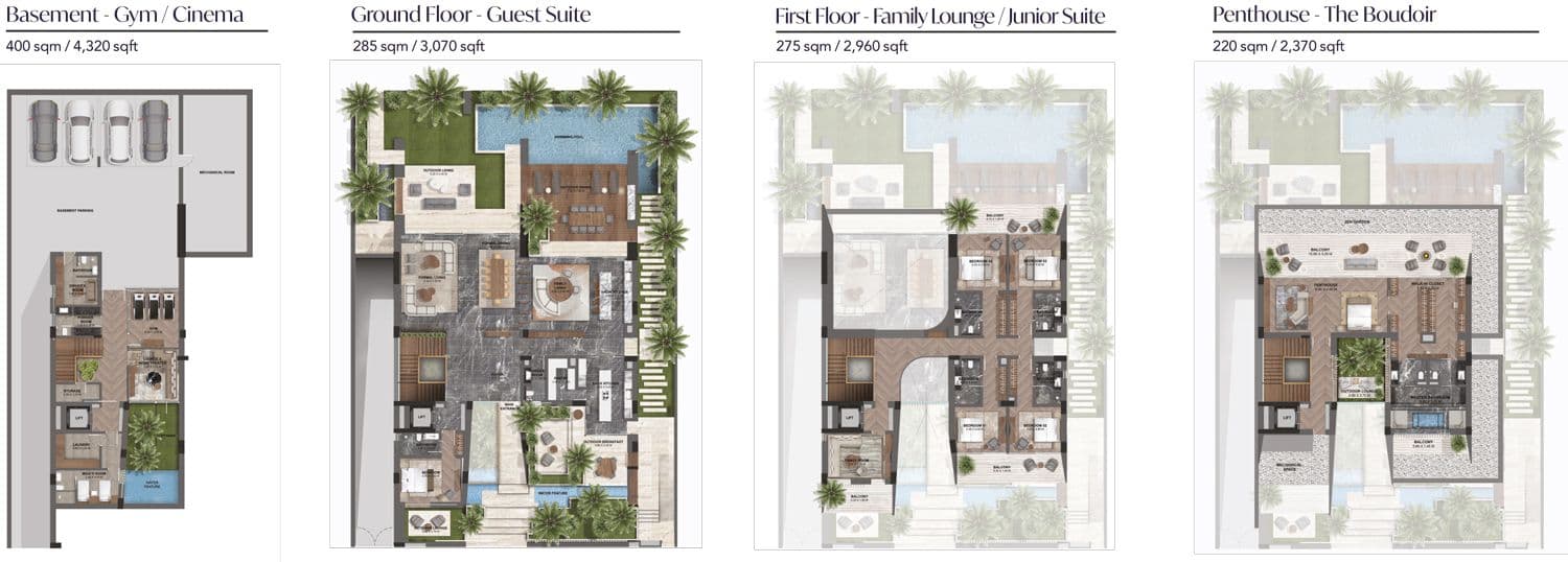 Serenity Mansions, 7-Bed Floor Plan, type: