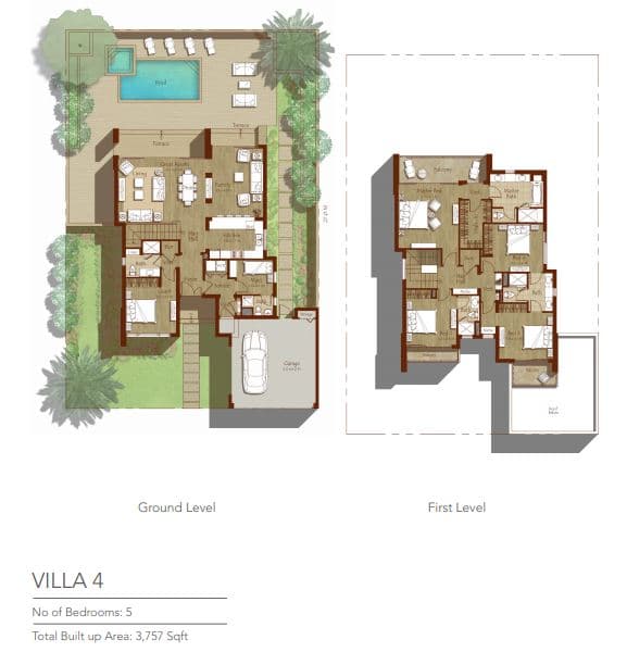 Sidra Villas I, 5-Bed Floor Plan, type: Villa 4