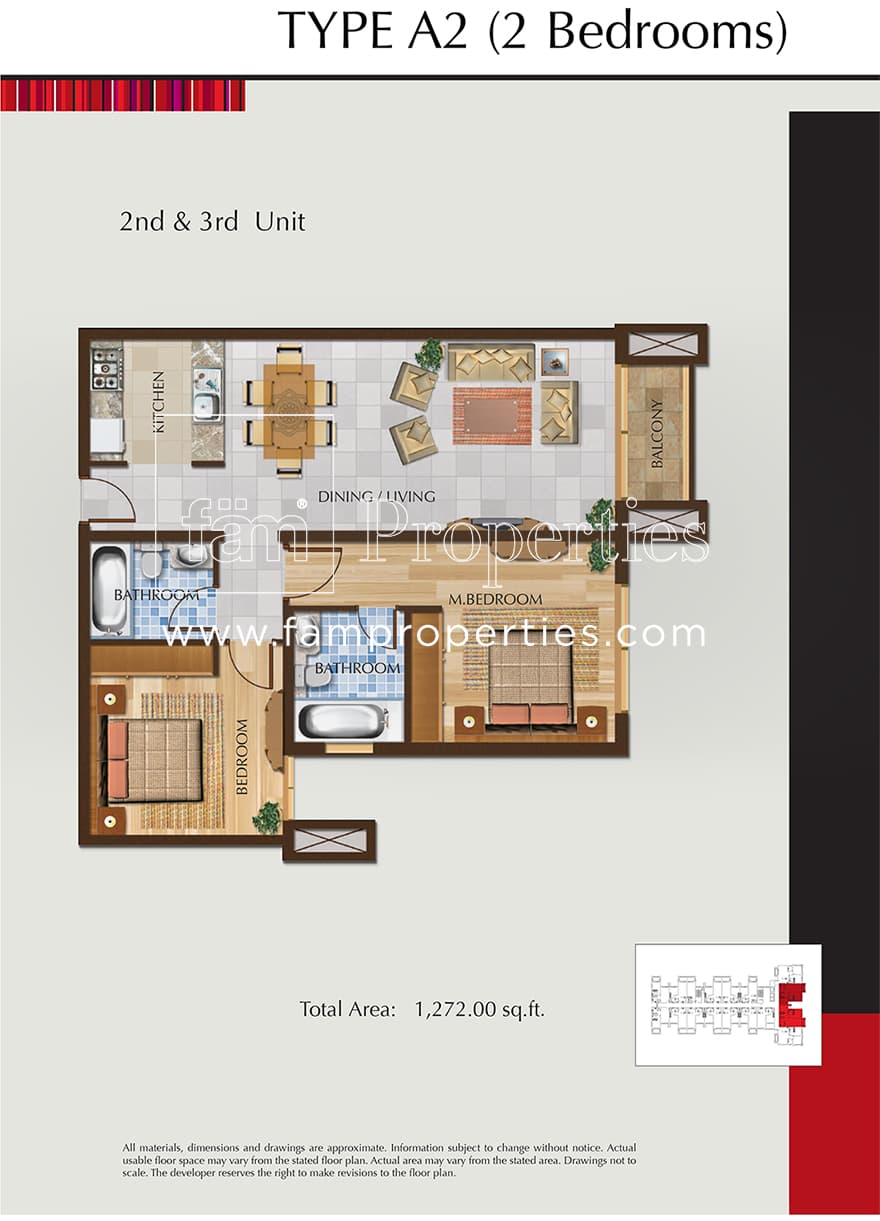 Silicon Avenue, 2-Bed Floor Plan, type: 2 Bedroom