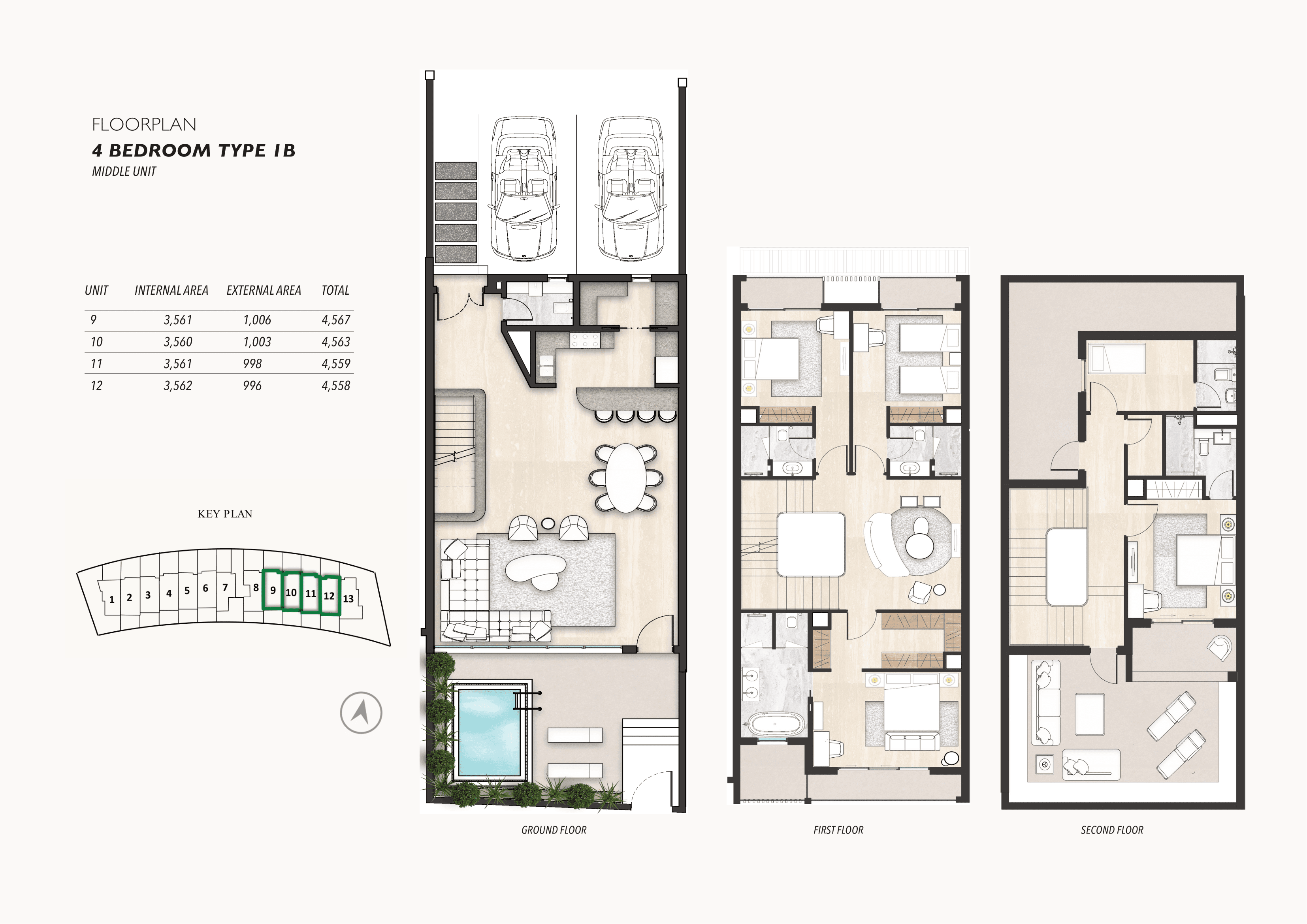 Society House, 4-Bed Floor Plan, type: 4 Bedroom Type 1B