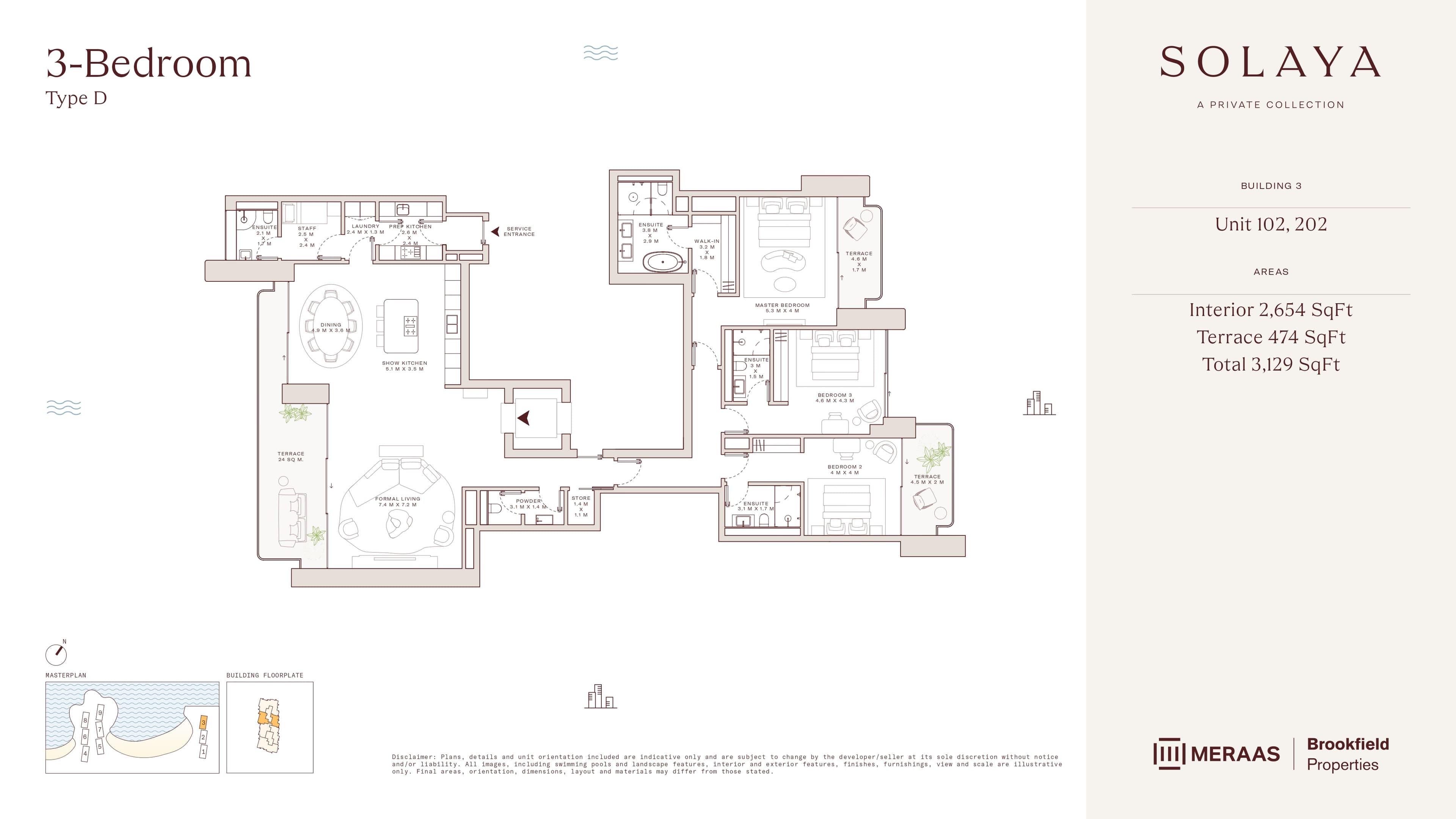 Solaya 1, 3-Bed Floor Plan, type: 3 Bed