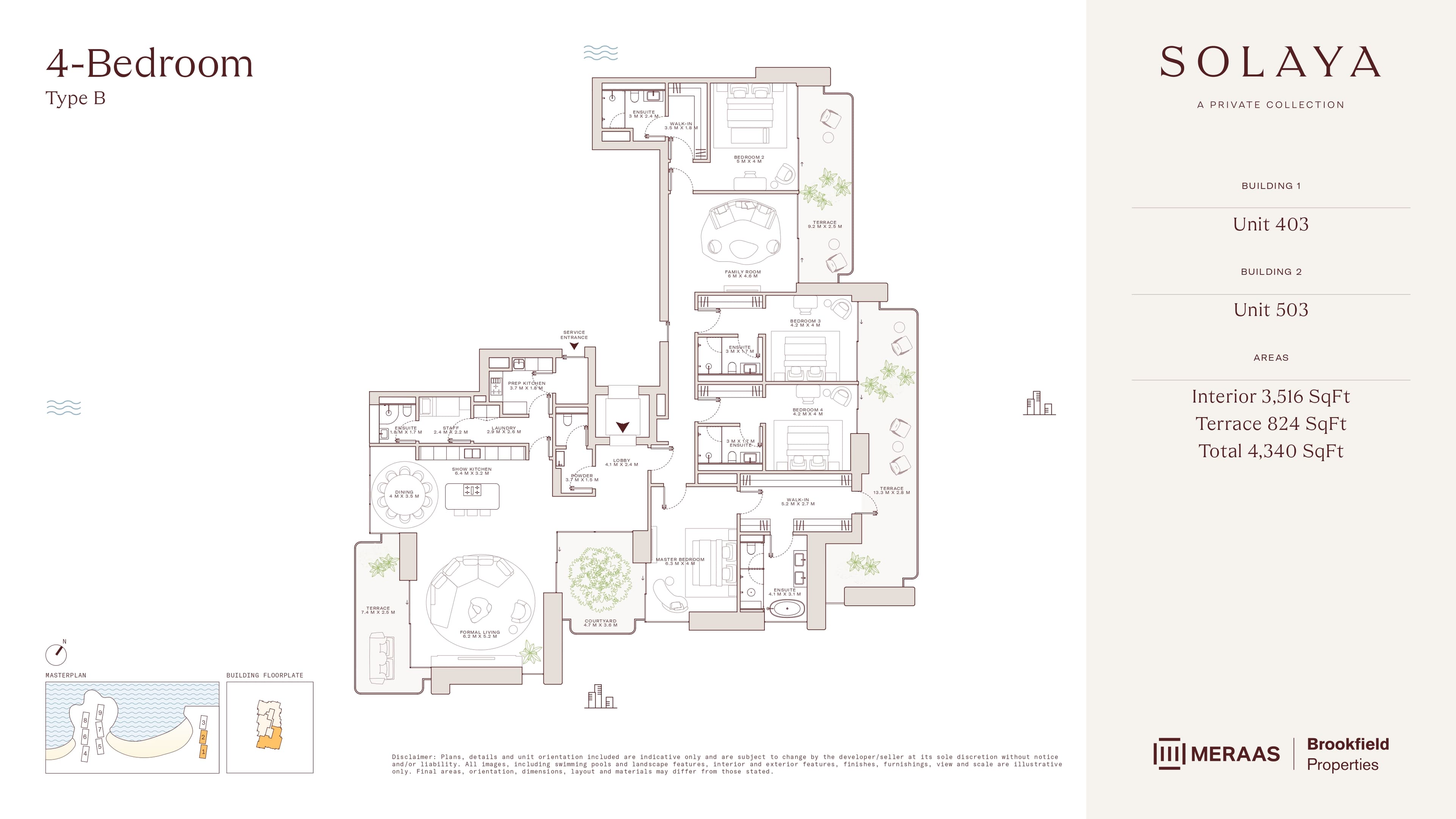 Solaya 1, 4-Bed Floor Plan, type: 4 Bed