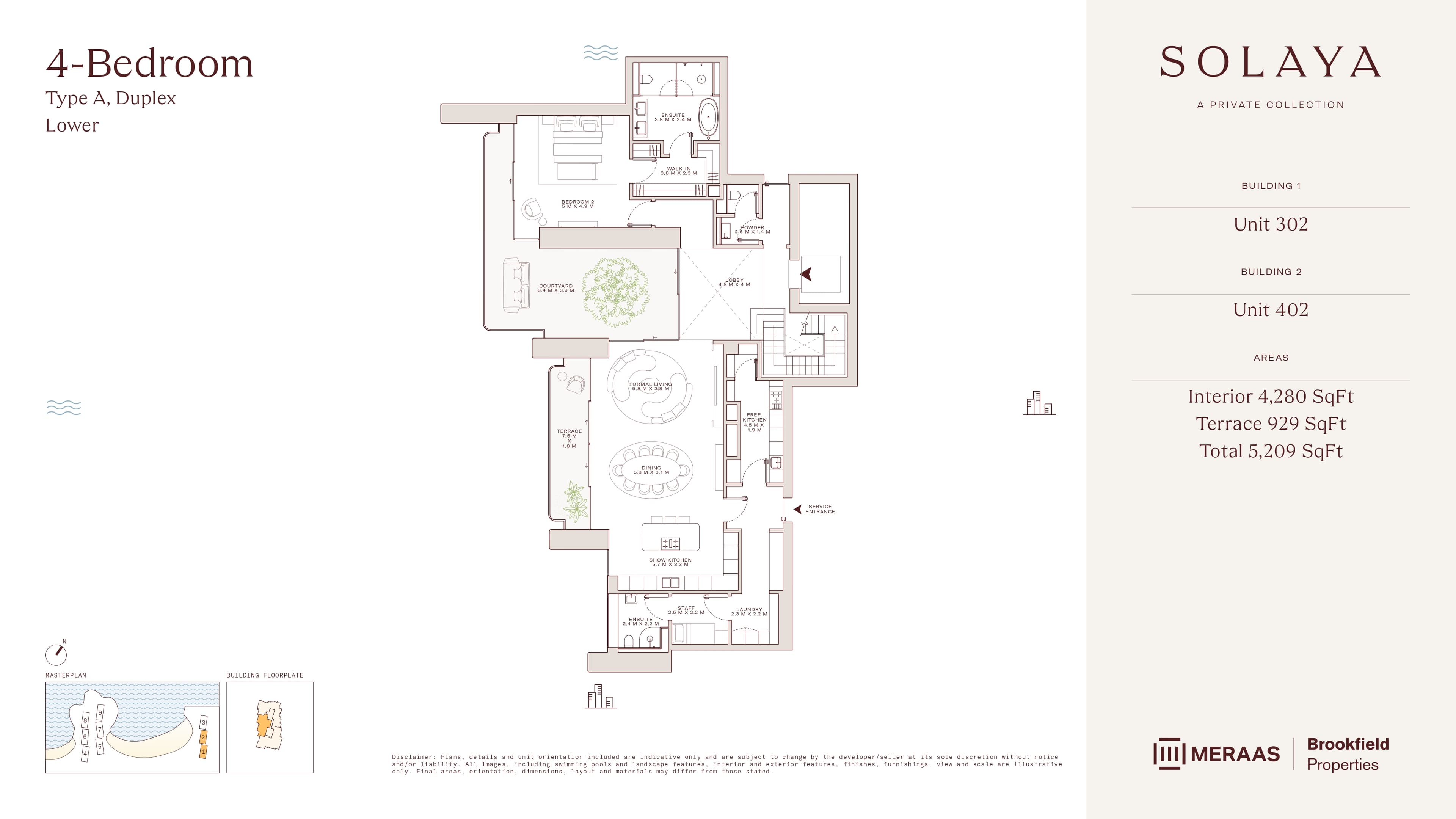 Solaya 1, 4-Bed Floor Plan, type: 4 Bed Duplex