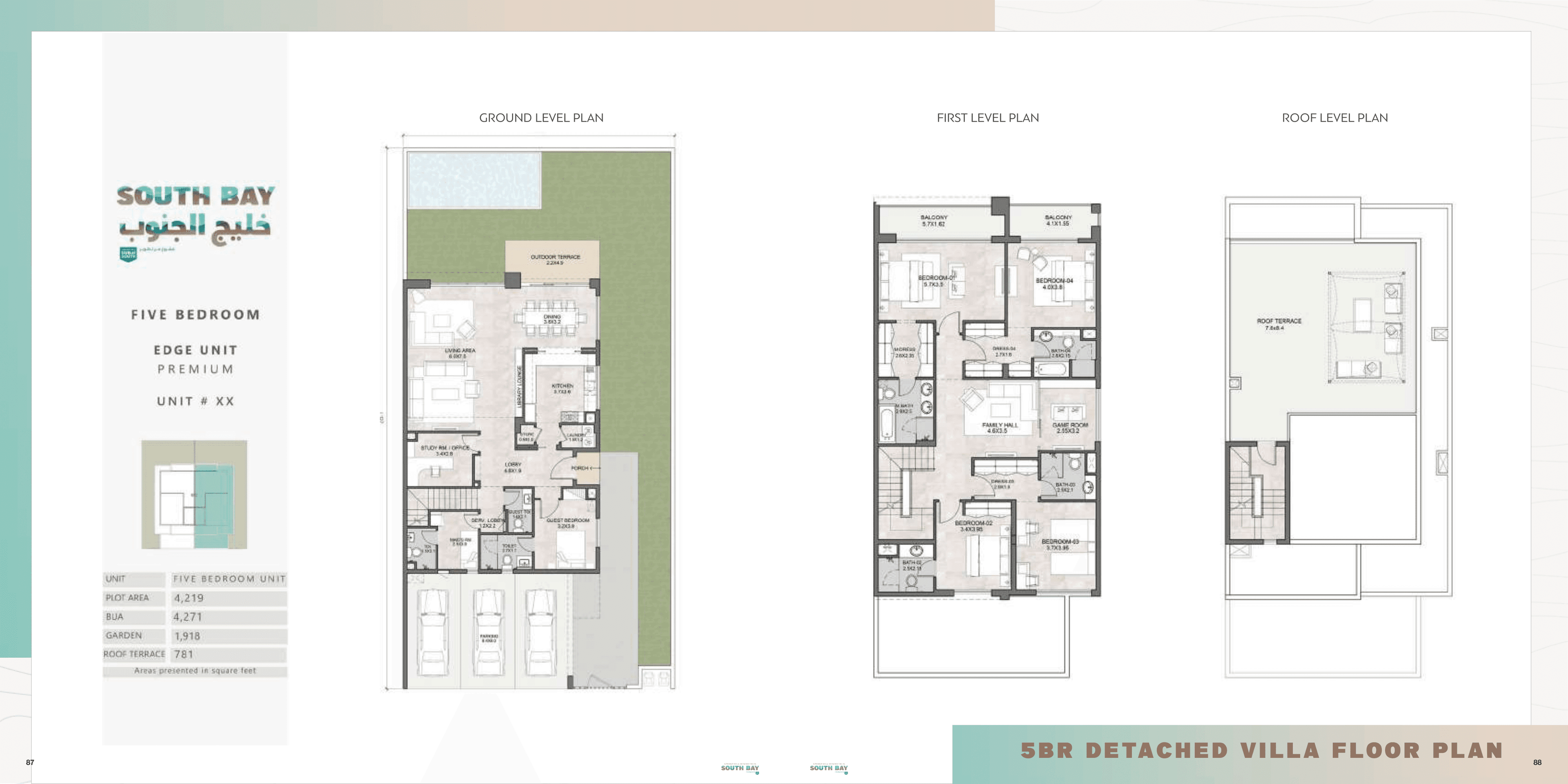 South Bay 3 Premium, 5-Bed Floor Plan, type: