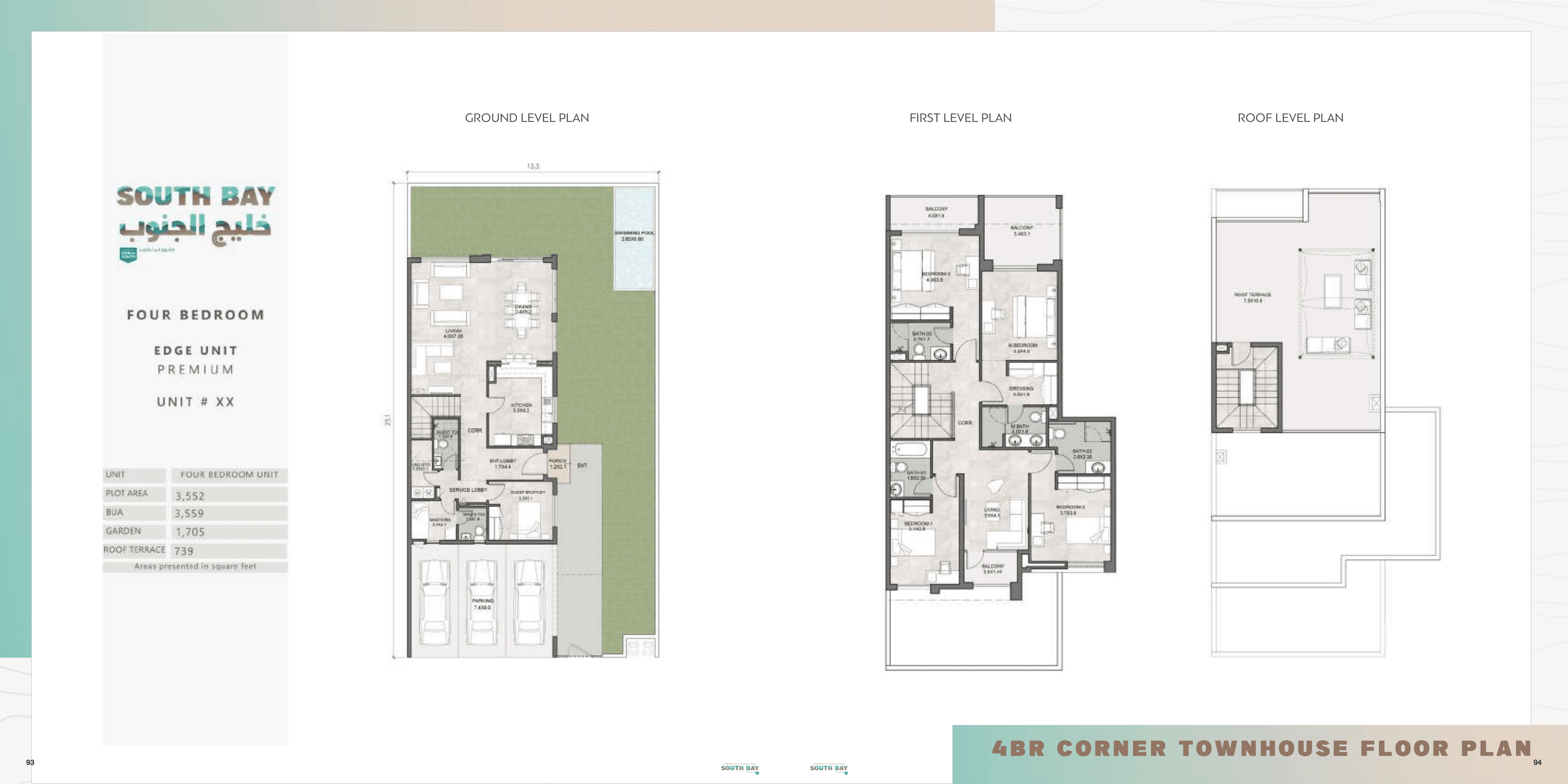 South Bay 3 Premium, 4-Bed Floor Plan, type:
