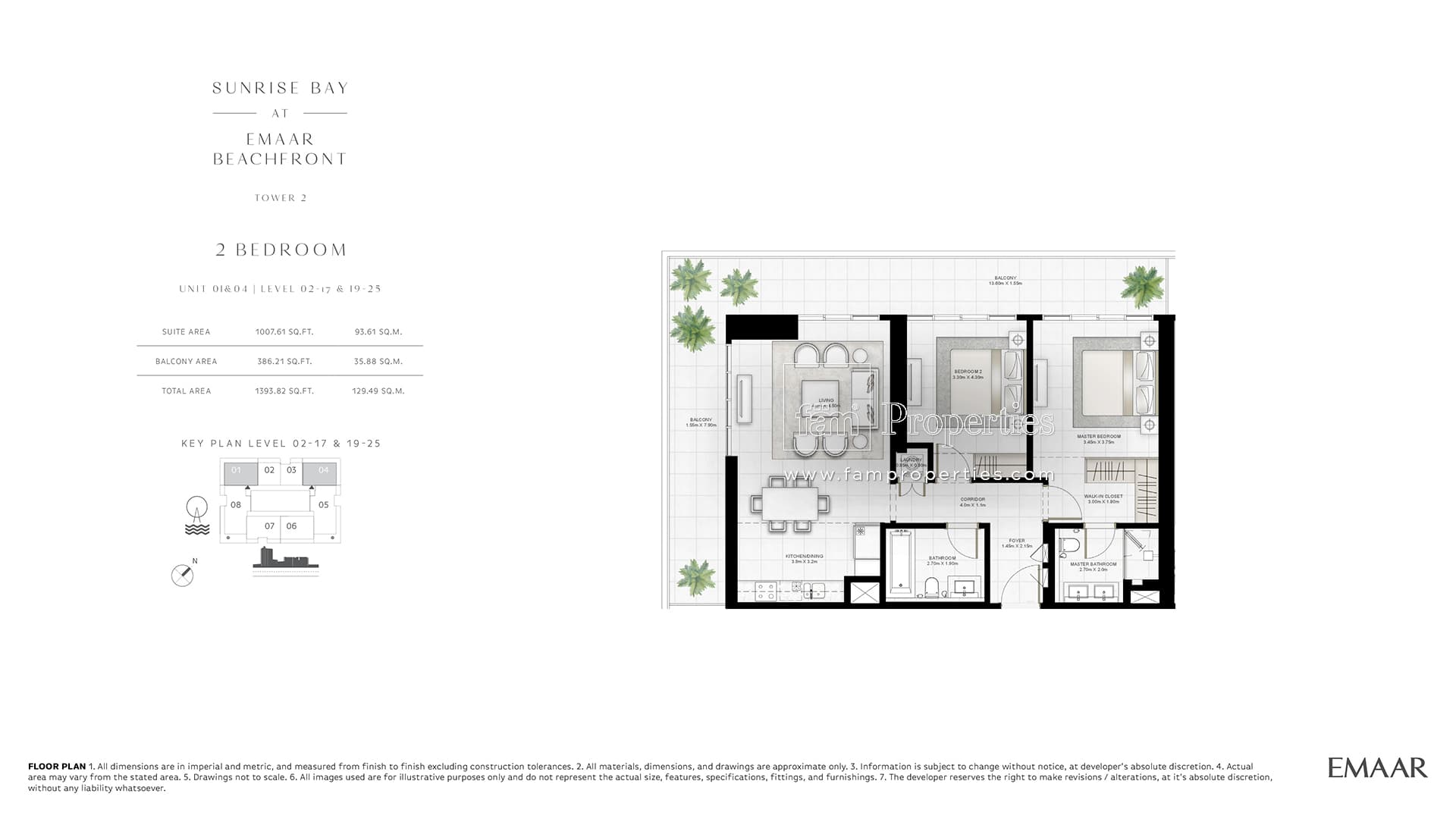 Sunrise Bay Tower 2, 2-Bed Floor Plan, type: 2 Bedroom