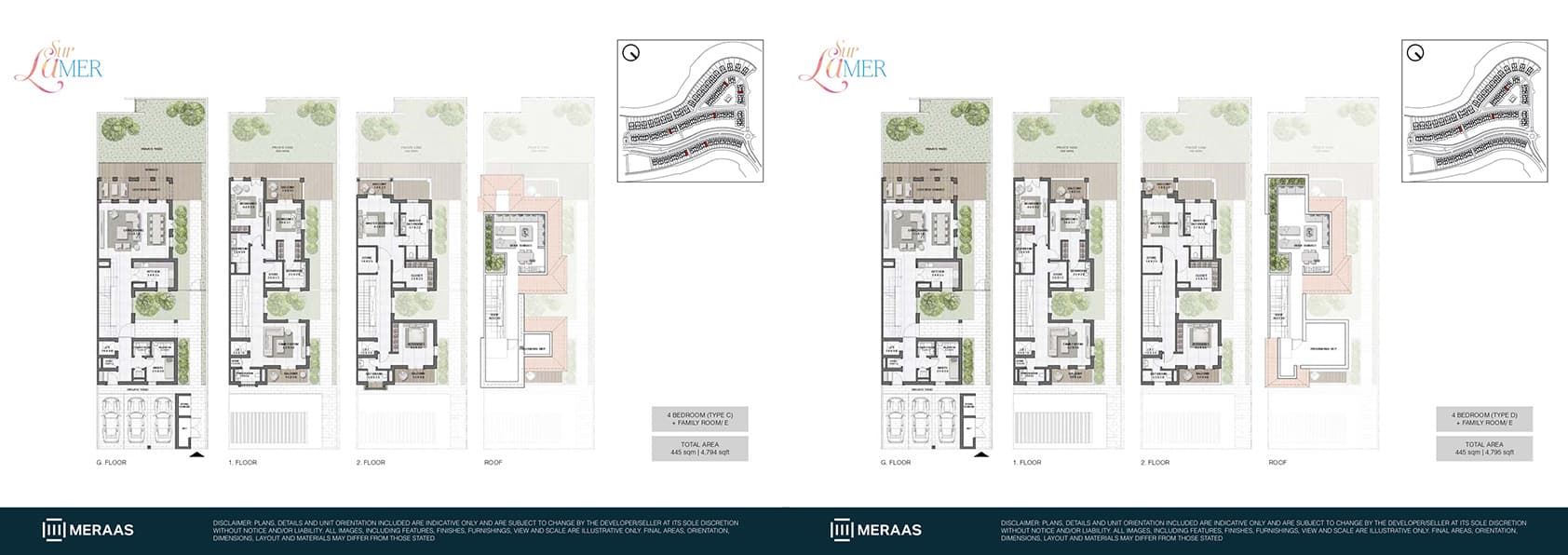 Sur La Mer, 4-Bed Floor Plan, type: 4 Bedroom Type C