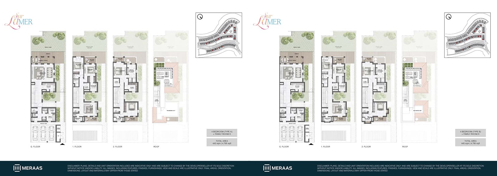 Sur La Mer, 4-Bed Floor Plan, type: 4 Bedroom Type A