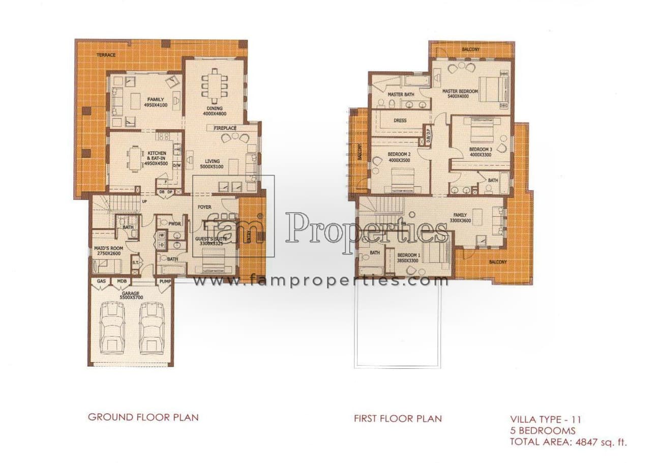 Terra Nova, 5-Bed Floor Plan, type: 5 Bedrooms Type 11