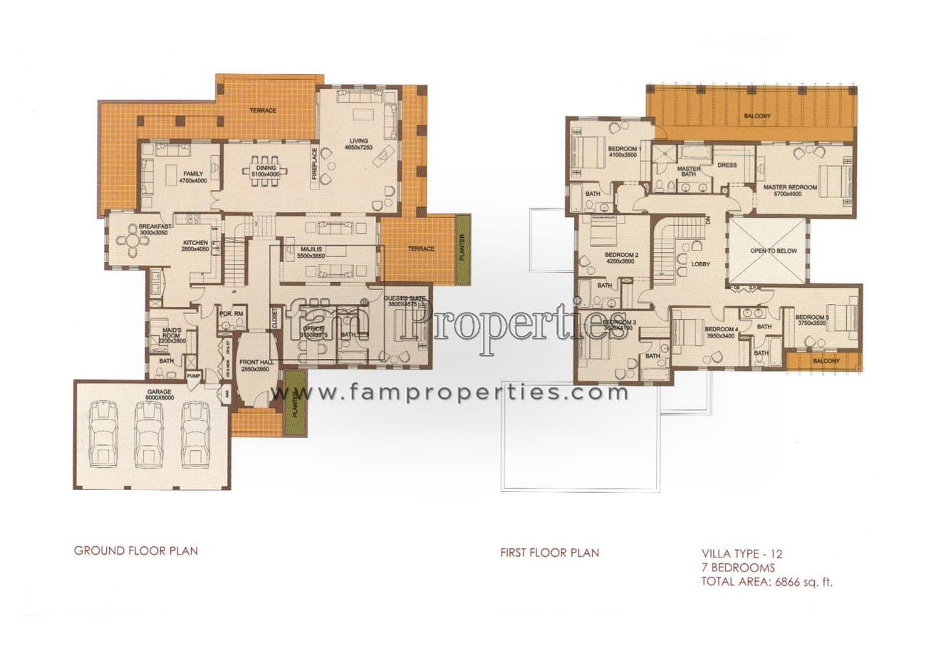 Terra Nova, 7-Bed Floor Plan, type: 7 Bedrooms Type 12