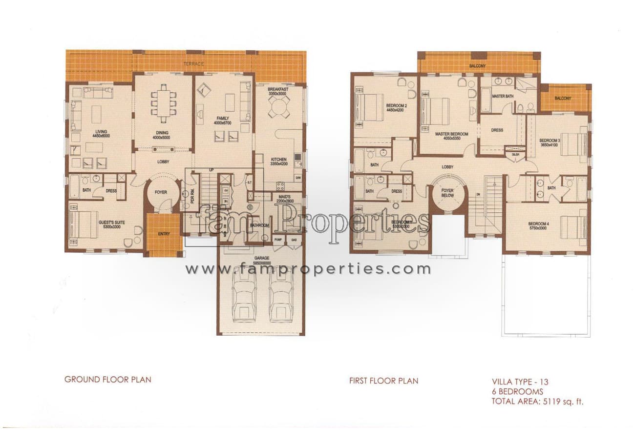 Terra Nova, 6-Bed Floor Plan, type: 6 Bedrooms Type 13