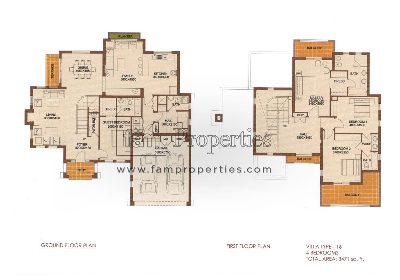 Terra Nova, 4-Bed Floor Plan, type: 4 Bedrooms Type 16