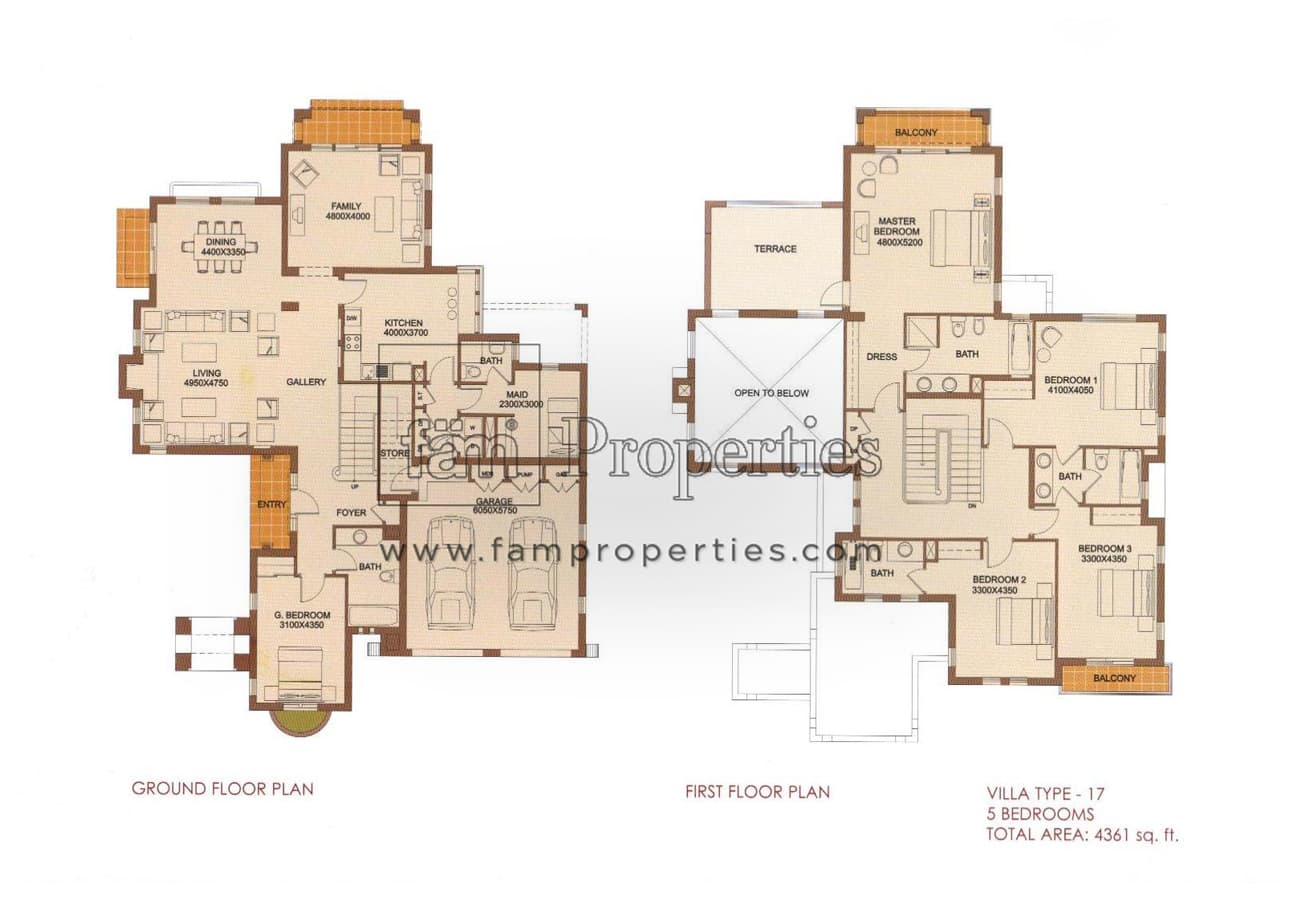 Terra Nova, 5-Bed Floor Plan, type: 5 Bedrooms Type 17