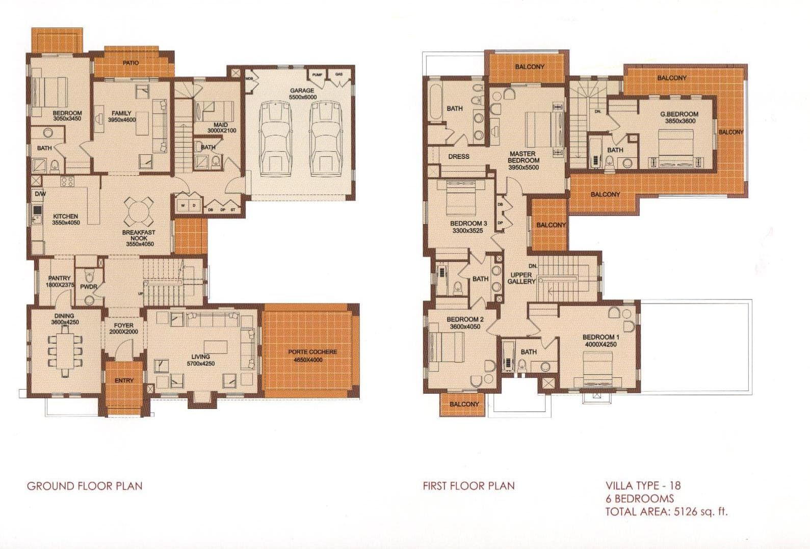 Terra Nova, 6-Bed Floor Plan, type: 6 Bedrooms Type 18