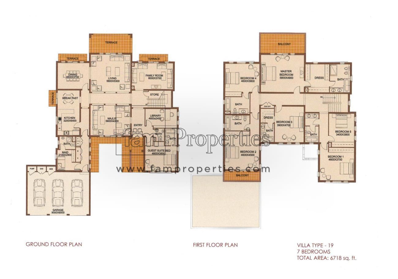 Terra Nova, 7-Bed Floor Plan, type: 7 Bedrooms Type 19