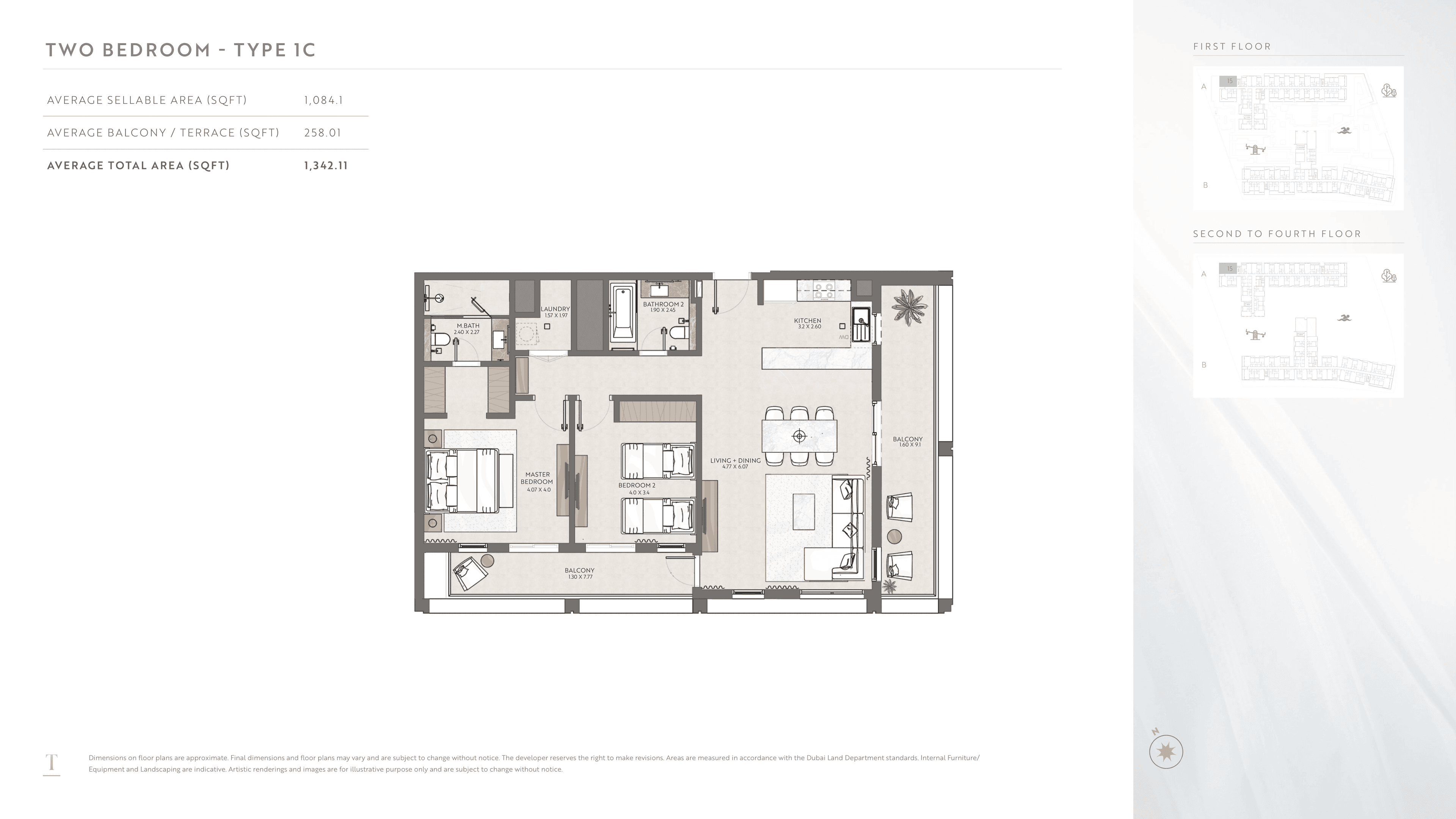 Terrazzo A, 2-Bed Floor Plan, type: