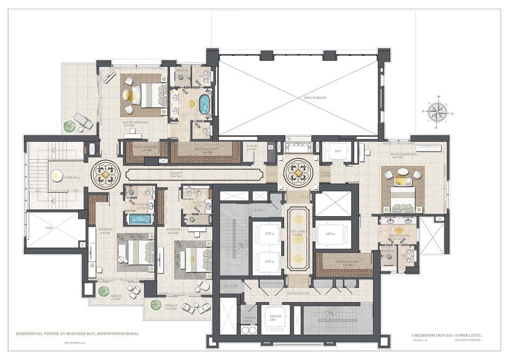 The 118, 6-Bed Floor Plan, type: 6 Bed Duplex Penthouse Upper level