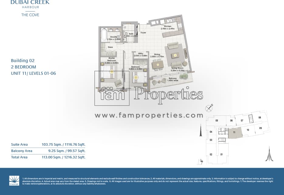 The Cove Building 2, 2-Bed Floor Plan, type: 2 Bedroom