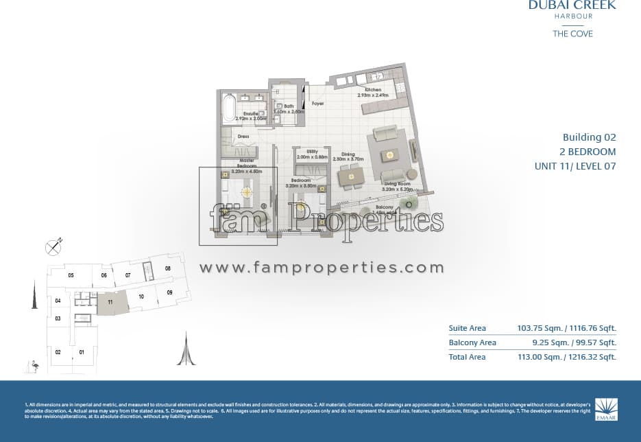 The Cove Building 2, 2-Bed Floor Plan, type: 2 Bedroom