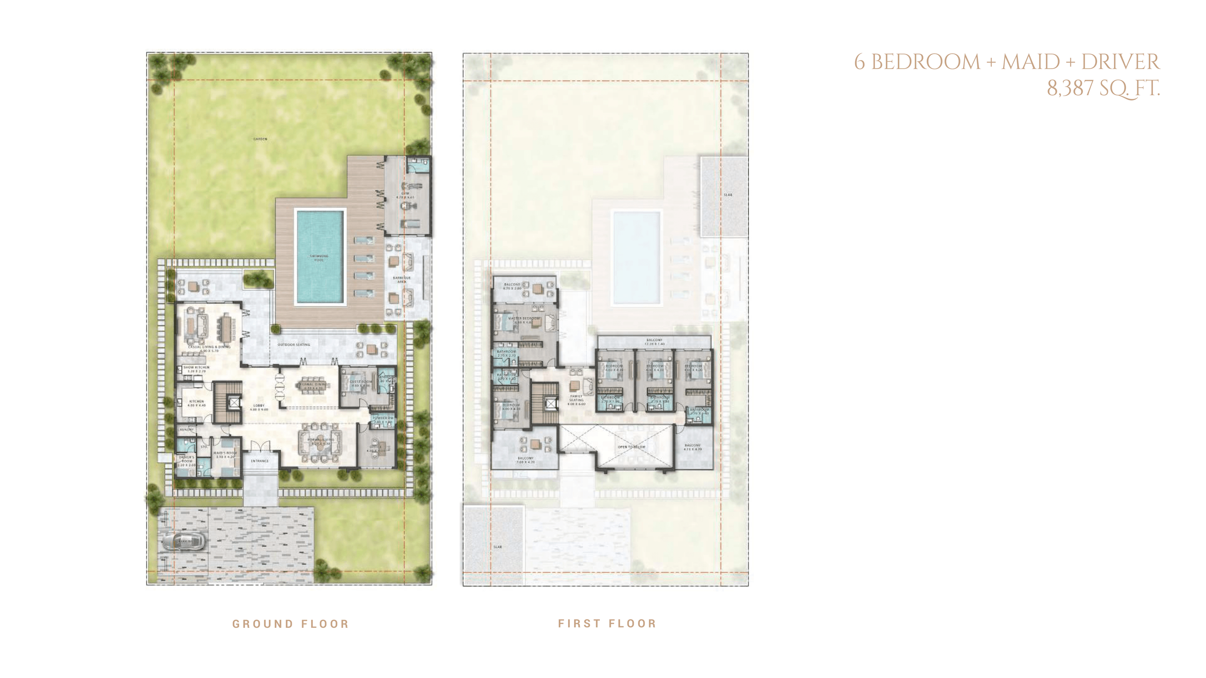 The Farmhouses, 6-Bed Floor Plan, type: