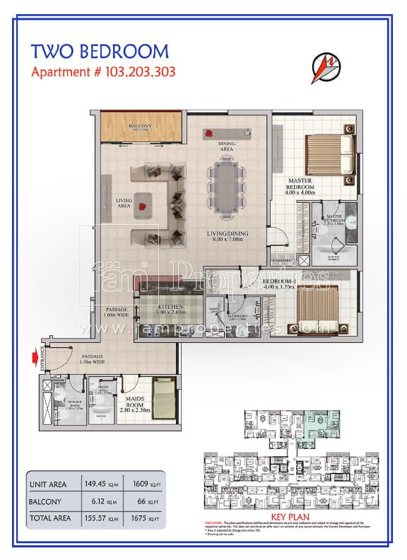 The Galleries, 2-Bed Floor Plan, type: 2 Bedroom
